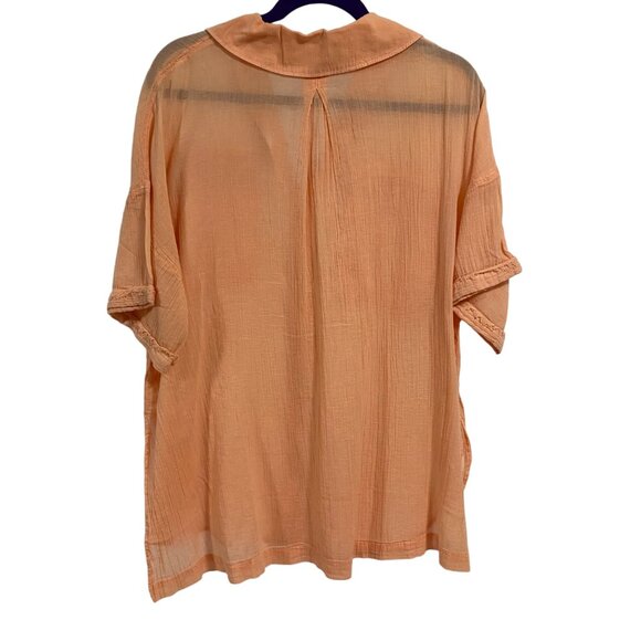 Free People Intimately Sleep Talk Shirt Electric Peach Size XS NWOT - Picture 8 of 10